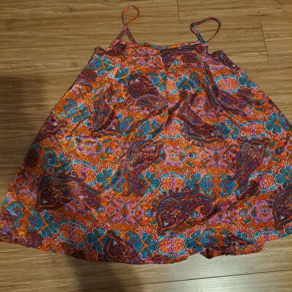 Colorful Paisley Print Dress